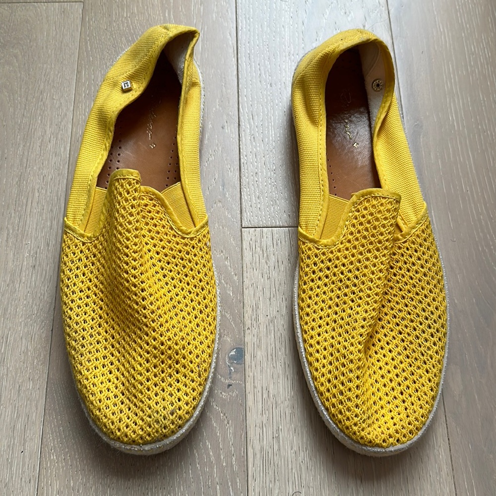 Men’s Riviera Classic Yellow Canvas & Mesh Slip-on